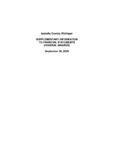 preview image of first page Isabella County 2009 Single Audit