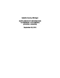preview image of first page Isabella County 2010 Single Audit