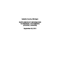 preview image of first page Isabella County 2012 Single Audit