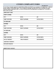 preview image of first page Deputy Conduct Complaint Form