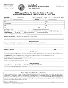 preview image of first page FOIA Appeal – To Appeal Denial of Records