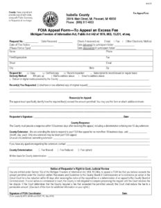 preview image of first page FOIA Appeal – To Appeal Excess Fee