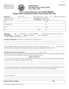 preview image of first page Notice to Extend for Response Time for FOIA Request