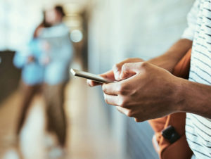 person using cellphone