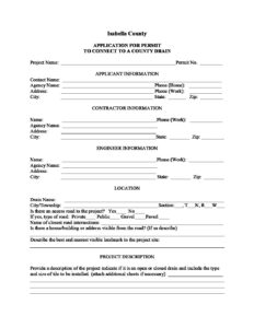 preview image of first page Connect to a County Drain – Permit Application & Instructions