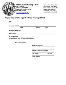 preview image of first page Military DD-214 Request Form