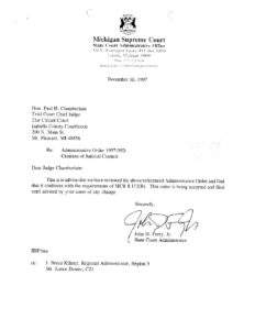 preview image of first page 1997-9 Creation of Judicial Council for Demonstration Project