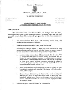 preview image of first page 2014-6 Access to Friend of the Court Records