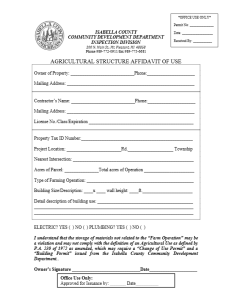 preview image of first page Agricultural Structure Affidavit of Use