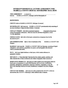 preview image of first page Intergovenmental License Agreement