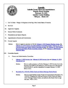 preview image of first page February 19, 2019 Agenda