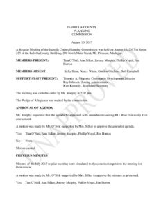 preview image of first page August 10, 2017 Minutes