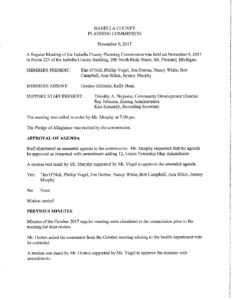 preview image of first page November 9, 2017 Minutes