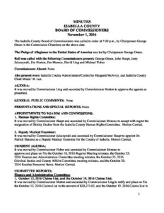 preview image of first page November 1, 2016 Minutes