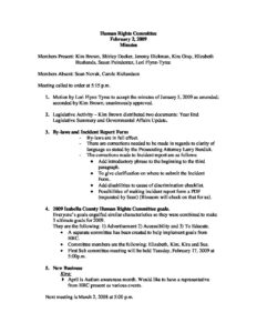 preview image of first page February 2, 2009 Minutes