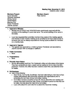 preview image of first page November 1, 2010 Minutes