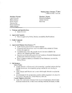 preview image of first page February 7, 2011 Minutes
