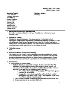 preview image of first page June 6, 2011 Minutes