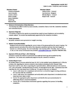 preview image of first page July 9, 2012 Minutes