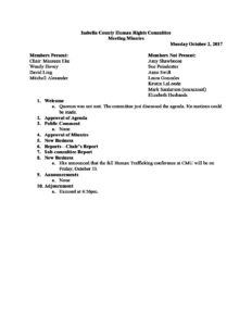 preview image of first page October 2, 2017 Minutes