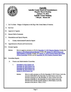 preview image of first page January 19, 2016 Agenda