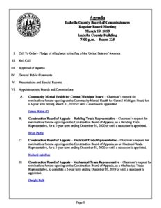 preview image of first page March 19, 2019 Agenda