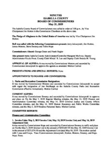 preview image of first page May 21, 2019 Minutes