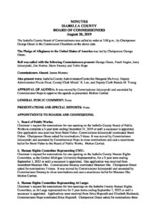 preview image of first page August 20, 2019 Minutes