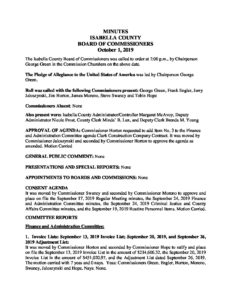 preview image of first page October 1, 2019 Minutes