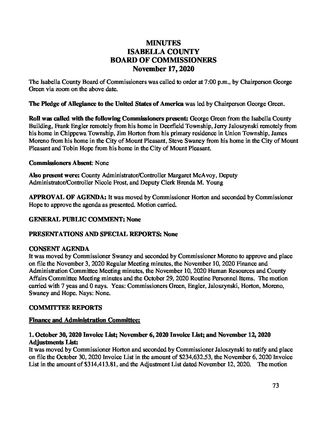 preview image of first page November 17, 2020 Minutes