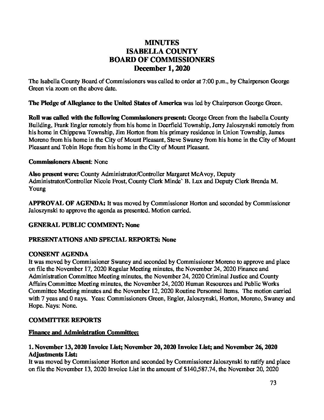 preview image of first page December 1, 2020 Minutes