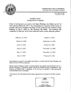 preview image of first page 2020 Zoning Board of Appeals Meeting Dates