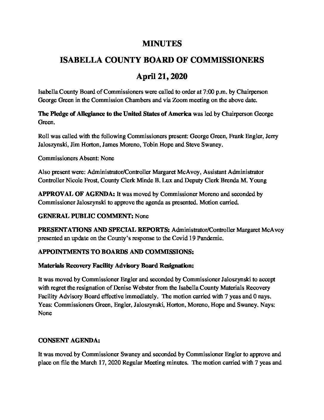 preview image of first page April 21, 2020 Minutes