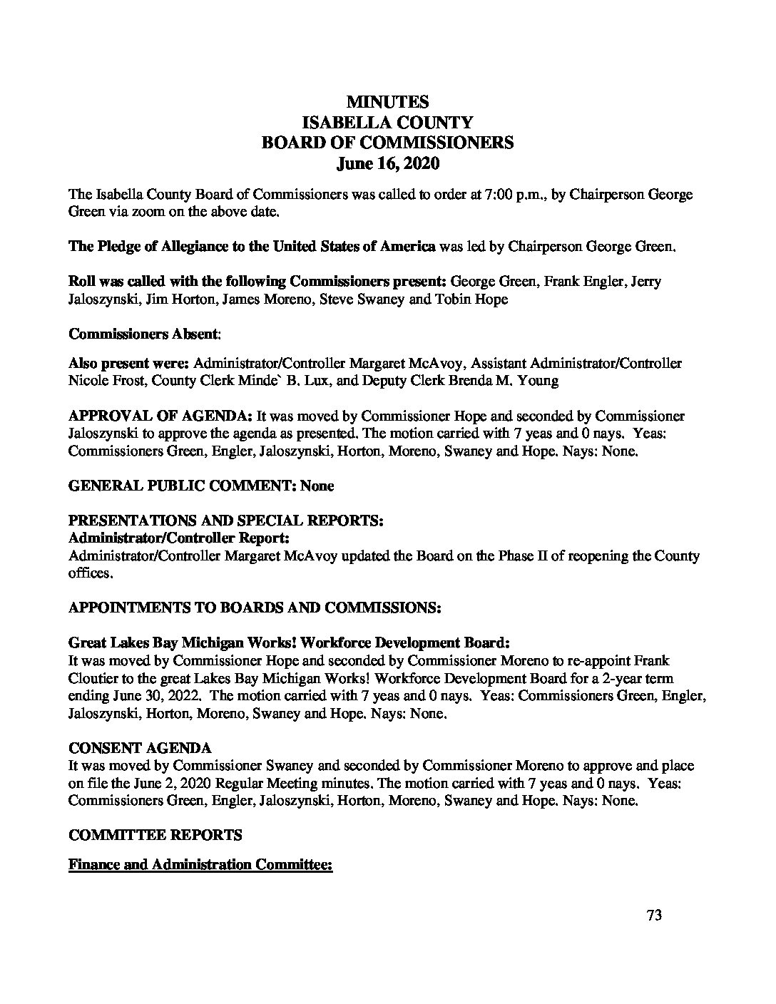 preview image of first page June 16, 2020 Minutes