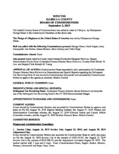 preview image of first page September 3, 2019 Minutes