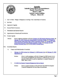 preview image of first page March 3, 2020 Agenda