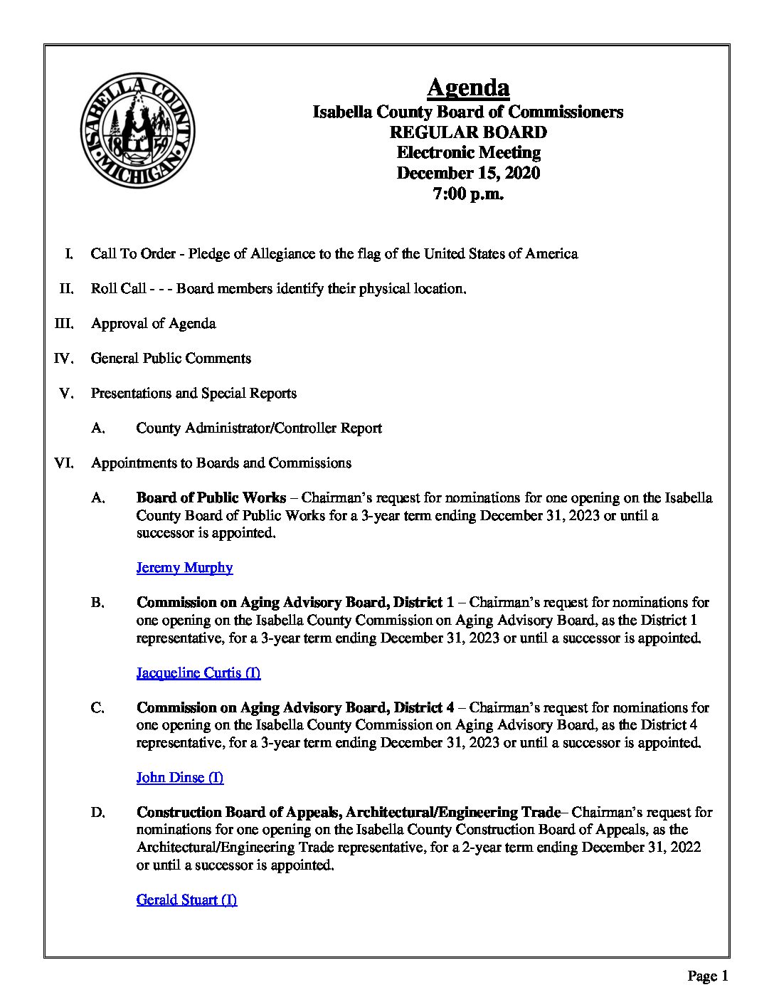 preview image of first page December 15, 2020 Agenda