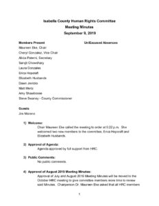 preview image of first page September 9, 2019 Minutes