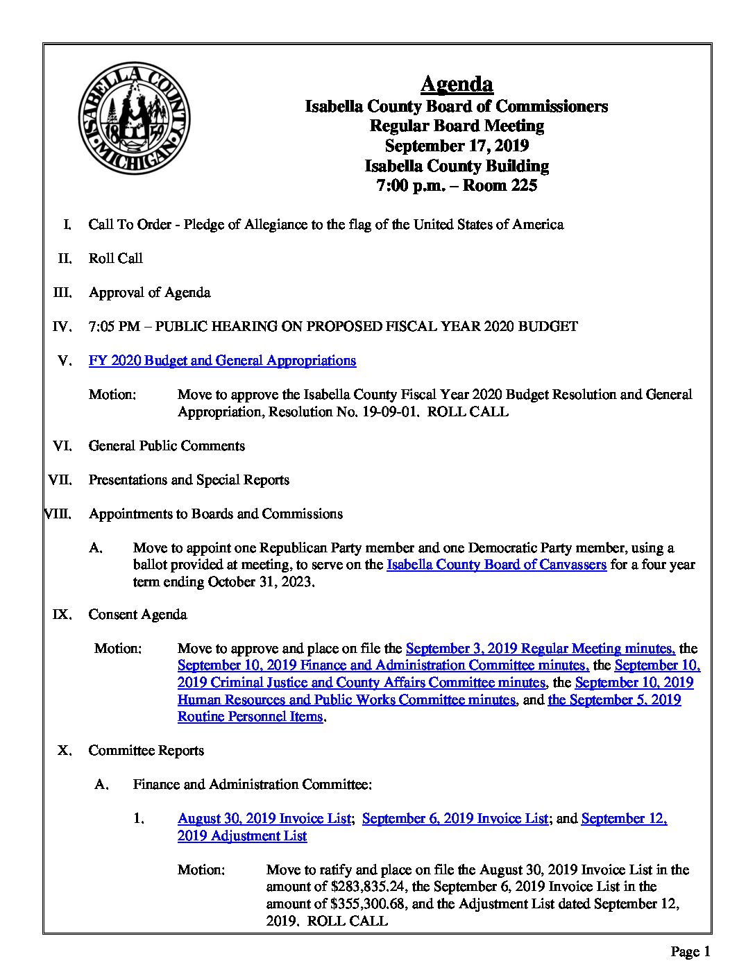 preview image of first page September 17, 2019 Agenda
