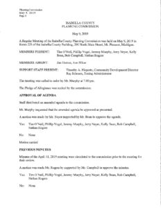 preview image of first page May 9, 2019 Approved Minutes