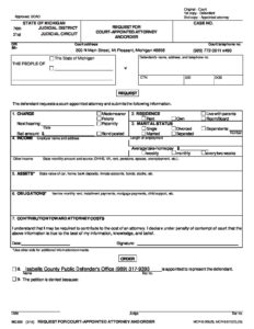 preview image of first page Request for Court-Appointed Attorney Form