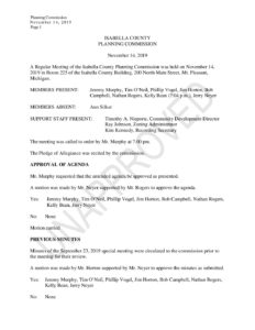 preview image of first page November 14, 2019 Approved Minutes