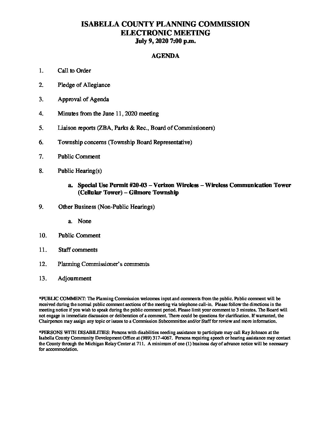 preview image of first page July 9, 2020 Agenda