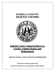 preview image of first page Isabella County Material Recovery Facility Asphalt Repair and Replacement