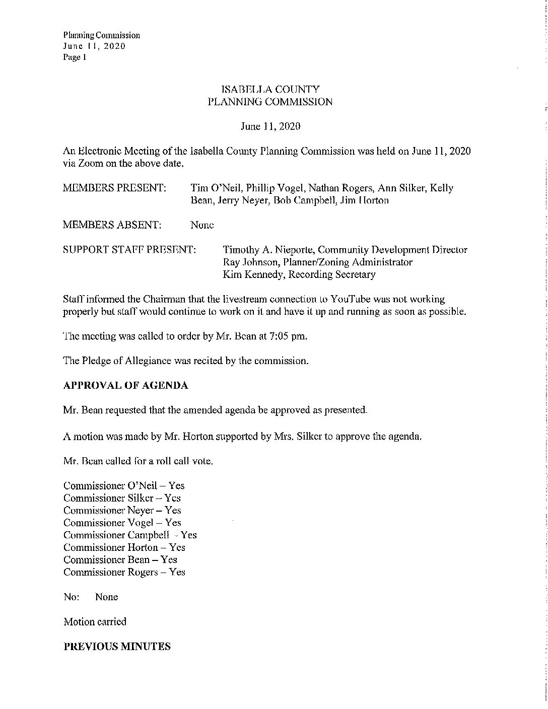 preview image of first page June 11, 2020 Approved Minutes