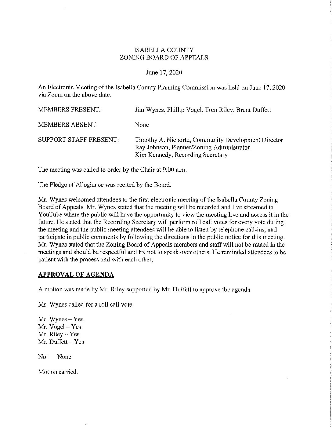 preview image of first page June 17, 2020 Approved Minutes