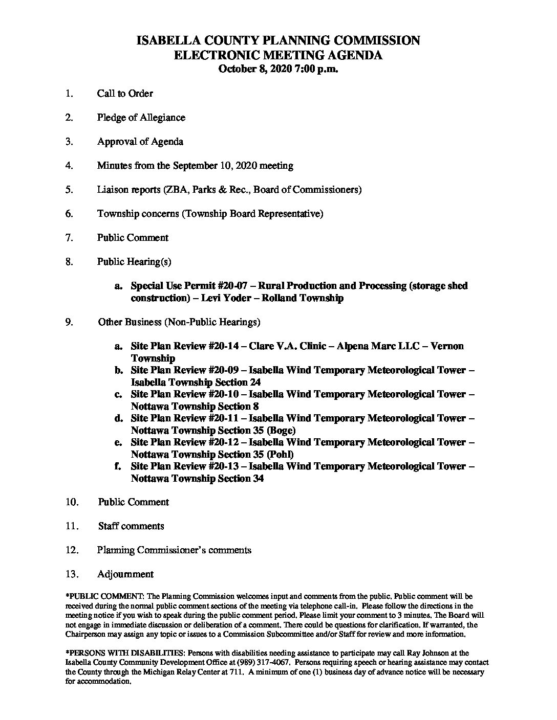 preview image of first page October 8, 2020 Agenda