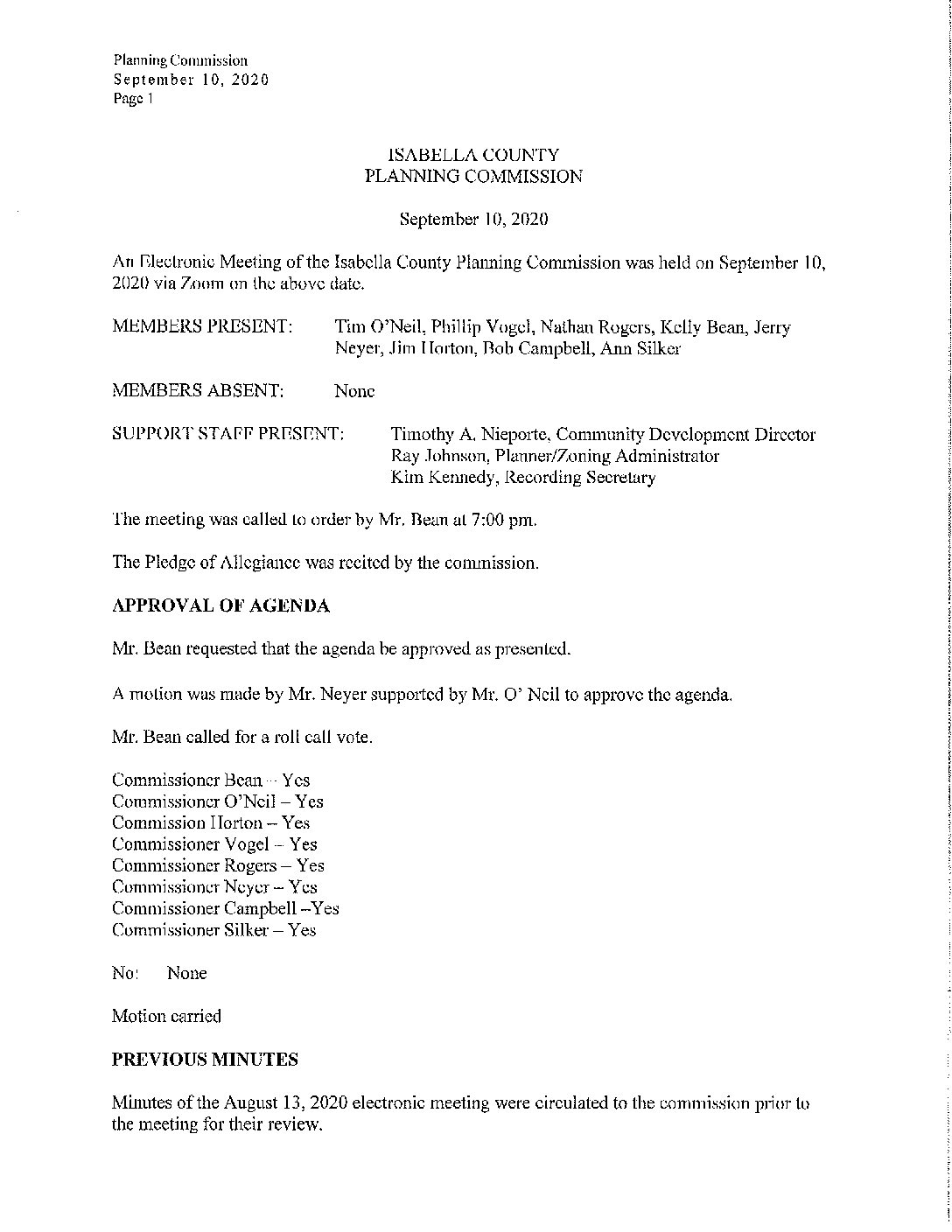 preview image of first page September 10, 2020 Approved Minutes