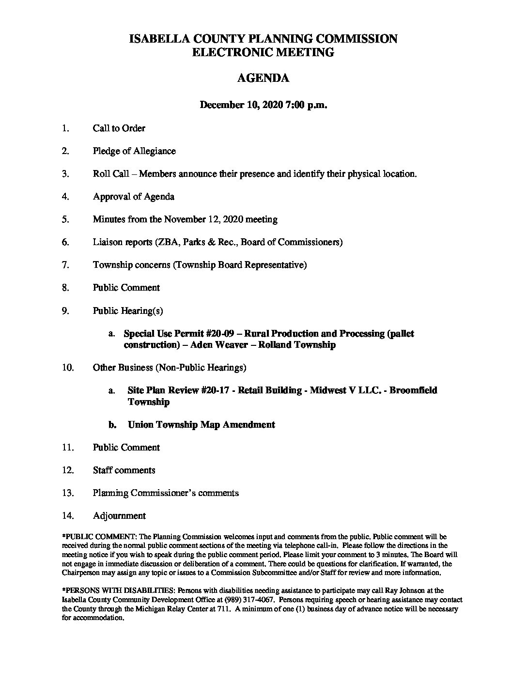 preview image of first page December 10, 2020 Agenda