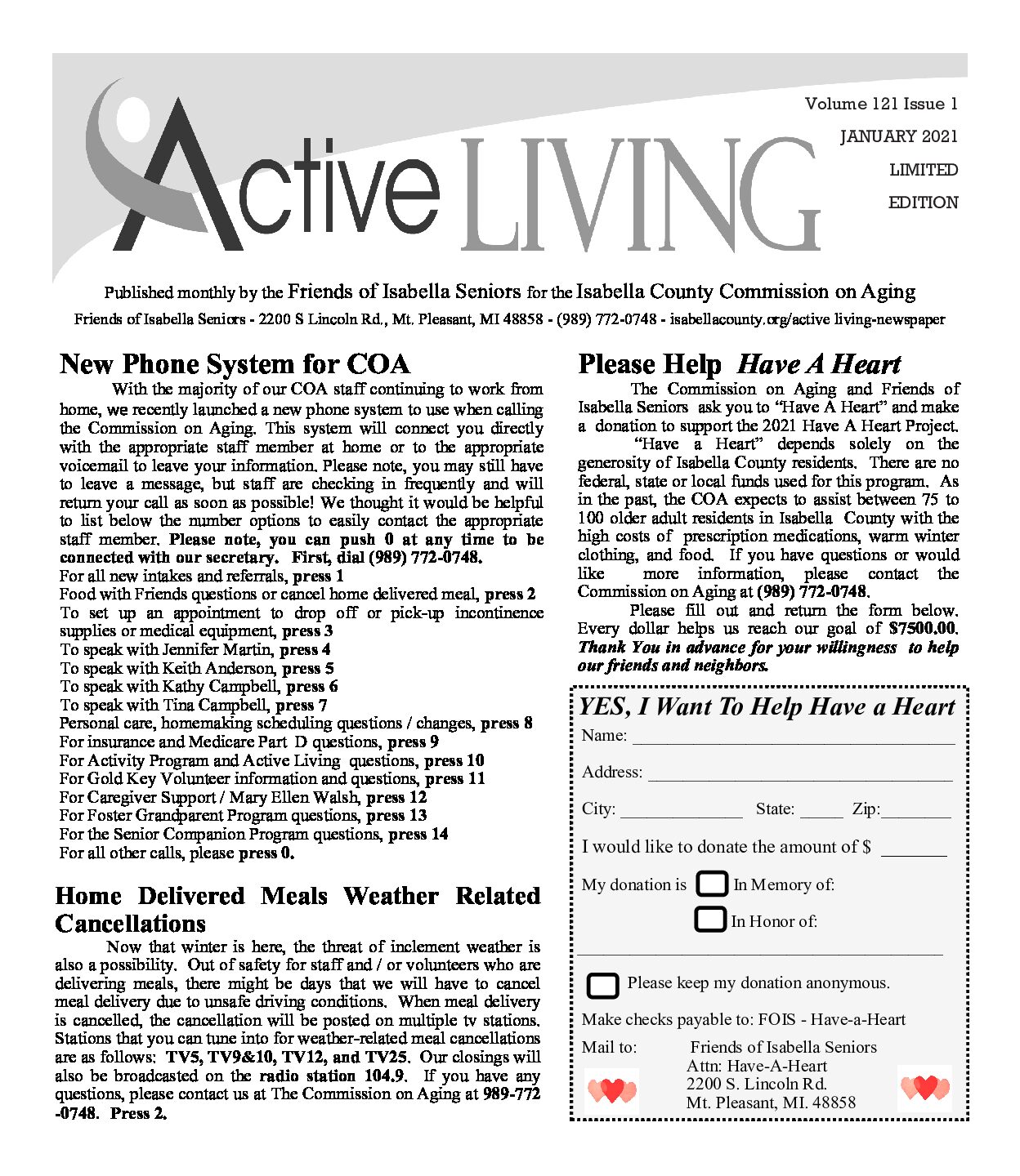 preview image of first page January 2021 Active Living